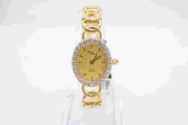 Michael Anthony Watch Womens 14k Yellow Gold Diamond New Battery 6.75"
