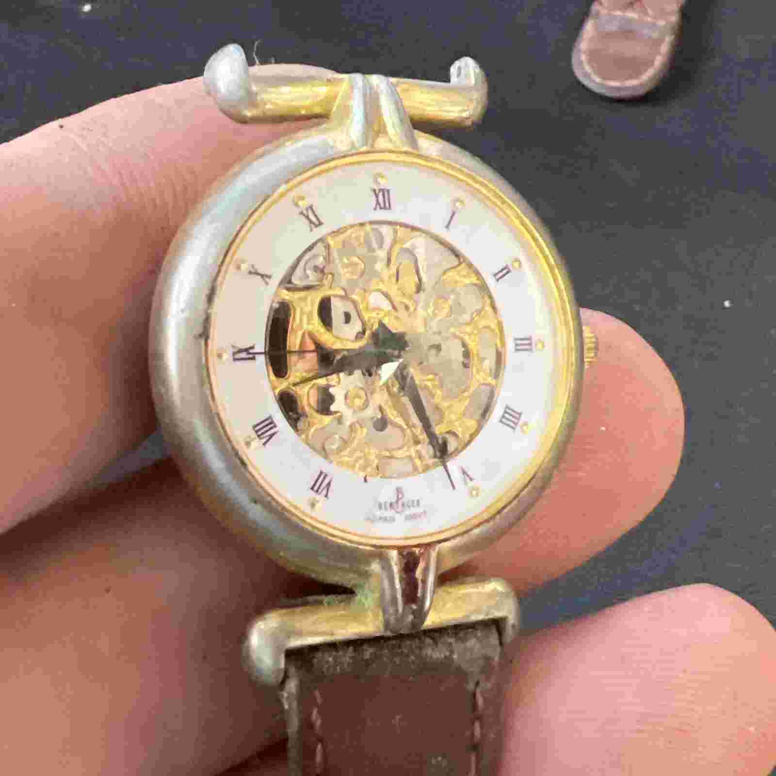 Berenger Gold Skeleton Dial Accent Ladies Watch (Parts)