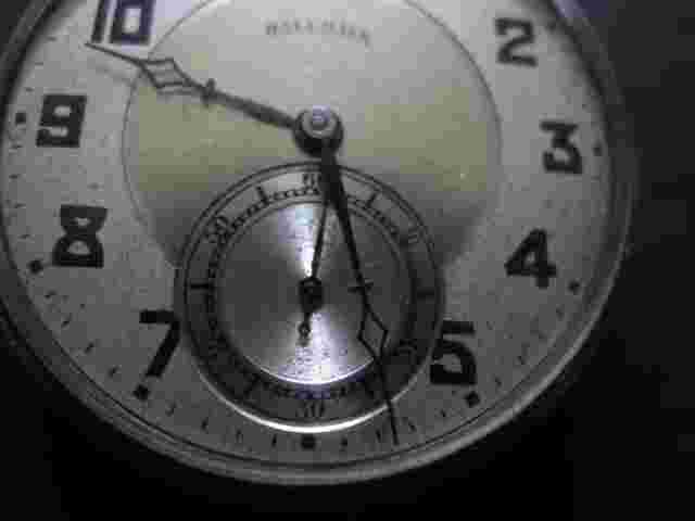 Hallmark Silver Open Front Pocket Watch. Silver Dial..Working. # 0273117