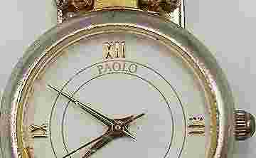 Paolo Gucci Watch Black Leather Strap