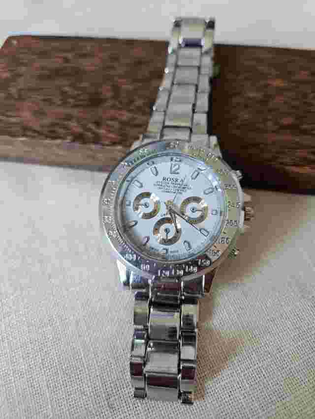Rosra Mens Silvertone Watch WORKS