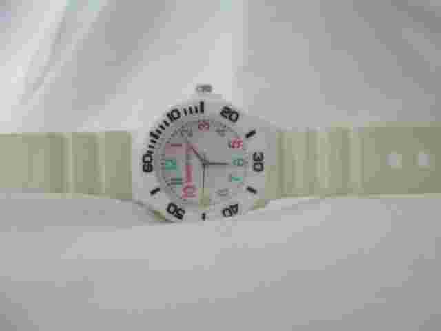 Limited Too Girl's White Analog Watch Colorful Face Buckle Band