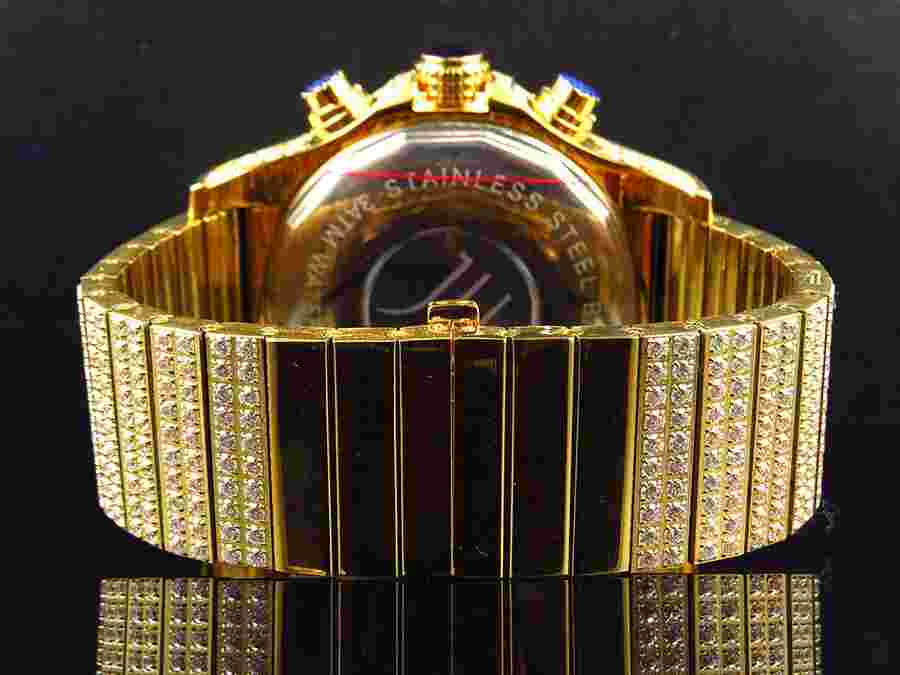 New Mens Jewelry Unlimited Luxury Iced Cubic Zirconia Watch 48MM BR-01