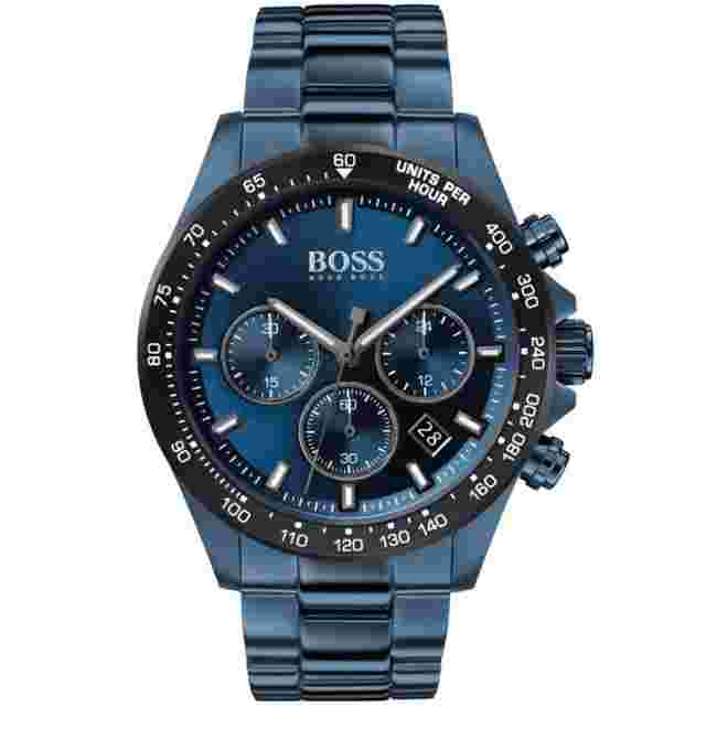 BOSS MENS WATCH 1513758 BLUE BRACELET WITH BLUE DIAL AND BLUE CASE