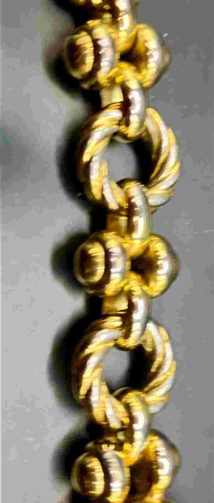Talbots Goldtone Chain Watch Irradescent Face 7”