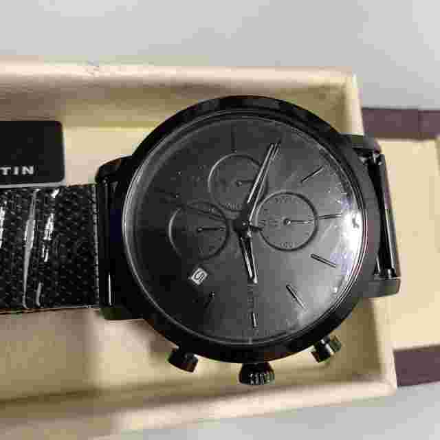 2022 Hannah Martin 109 Mens Black Mesh Band Stainless Steel 30M Waterproof Watch