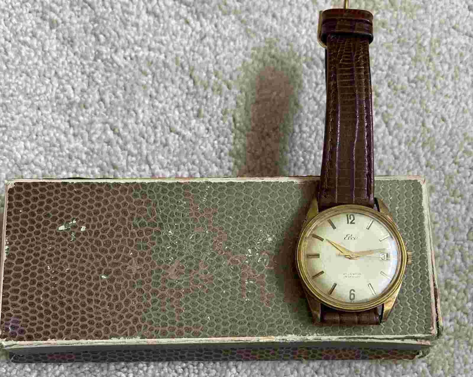 Vintage Elco Watch 21 Jewels Incabloc Mens