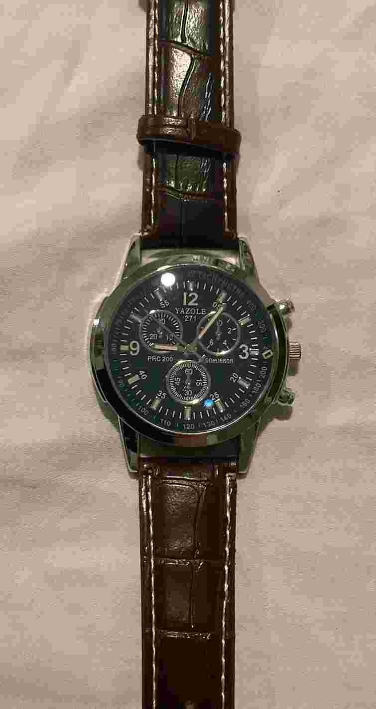 Yazole Men’s Watch Brown Blue