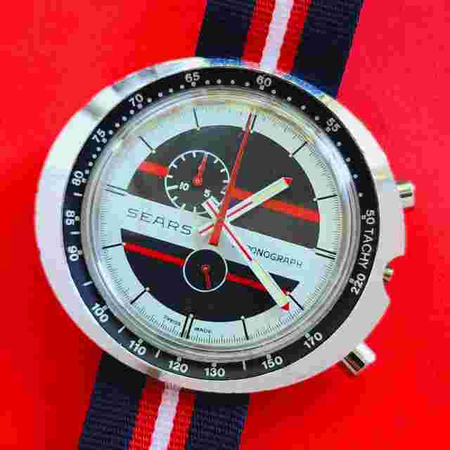 Sears Easy Rider Watch By Heuer Chronograph Rare Mechanical Bracelet For Repair