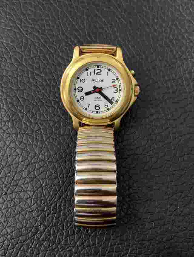 Avalon EZC Vintage Talking Voice Quartz Analog Watch For Vision Impaired Gold