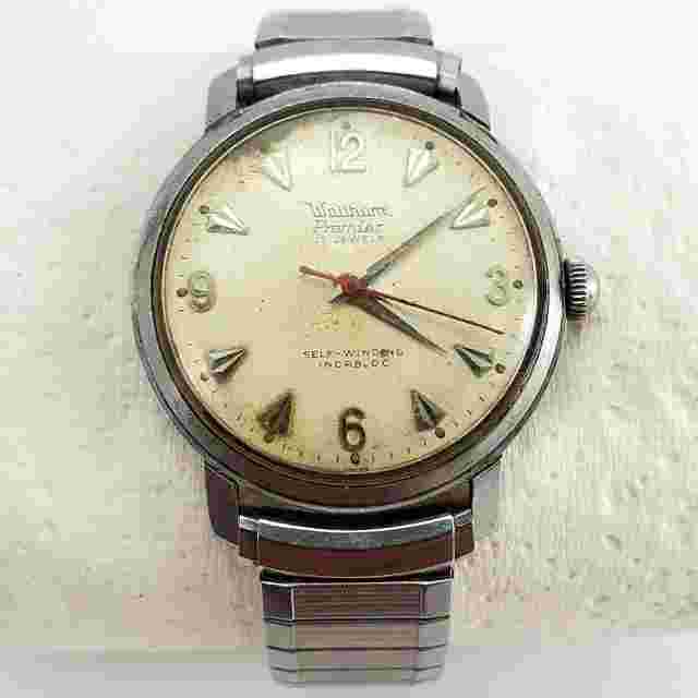 Vintage 1960s Waltham Wrist Watch Premier 17 Jewel Self Wind Incabloc AS1474N