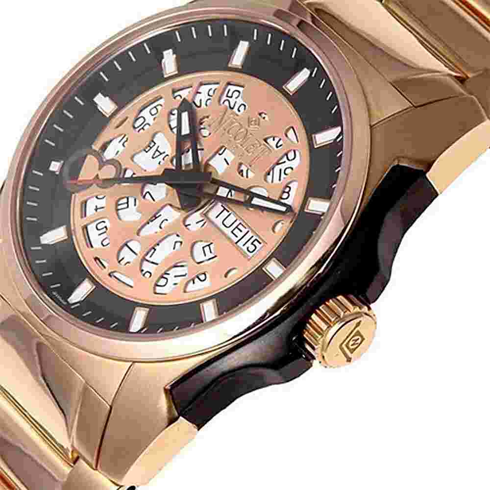 Nicolet Men's Ltd ED Stainless Steel Auto Swiss Watch w/Day/Date Retail: $1,750