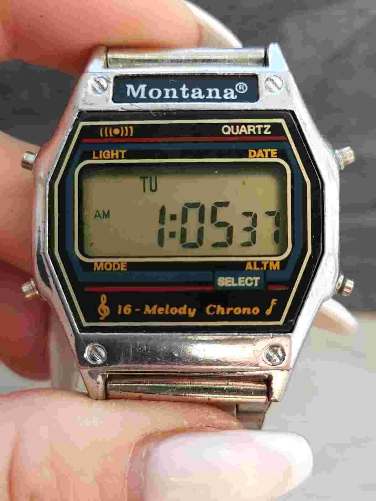 Watch Montana Vintage Digital Alarm Melody Chrono Retro "Legend Soviet Union"#10