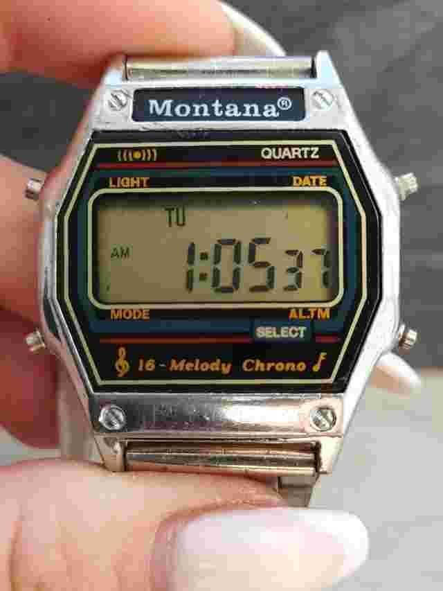 Watch Montana Vintage Digital Alarm Melody Chrono Retro "Legend Soviet Union"#10
