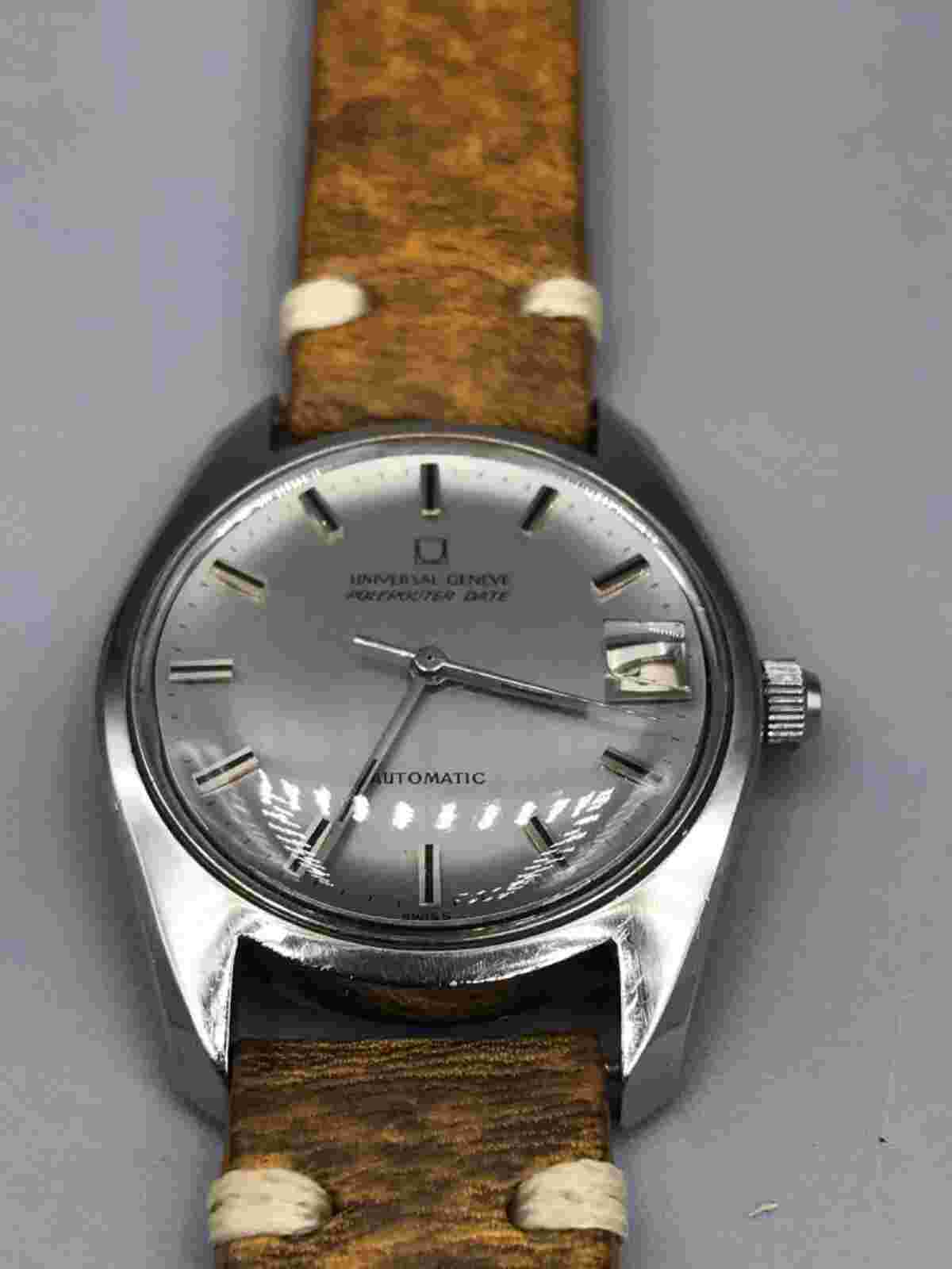 Universal Genève Polerouter Date Ref. 869115/05 Micro-rotor Steel Watch Cal.1-69