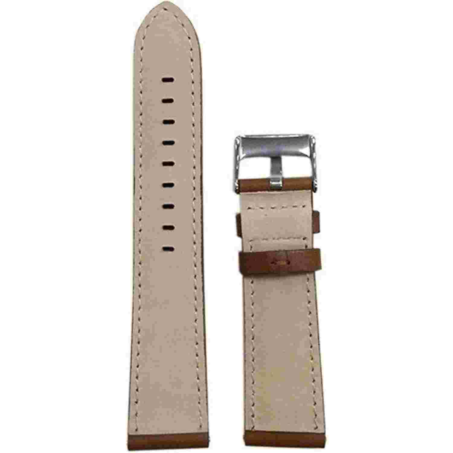 Kreisler BRL22005 22mm Tech Smart Brown Leather with Silver Buckle Watchband