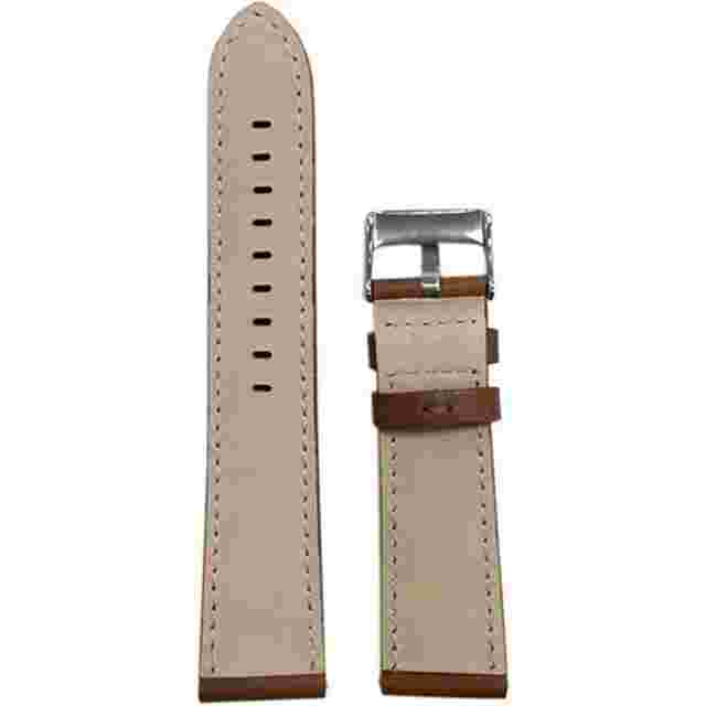 Kreisler BRL22005 22mm Tech Smart Brown Leather with Silver Buckle Watchband