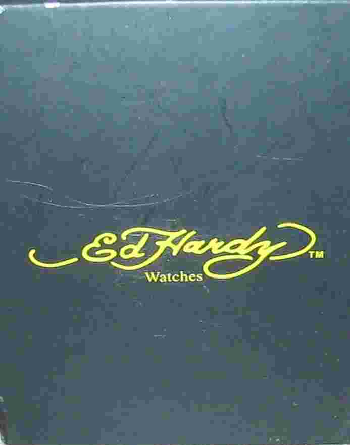 SLIGHTLY USED ED HARDY UNISEX WATCH - WHITE W/BLACK