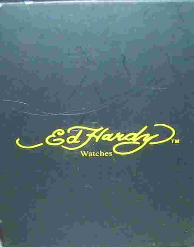 SLIGHTLY USED ED HARDY UNISEX WATCH - WHITE W/BLACK