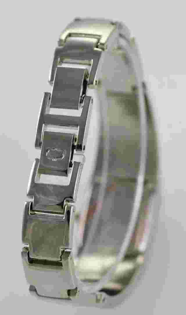 Charles Delon Watch Womens White Stainless Steel Silver Bracelet Battery Quartz