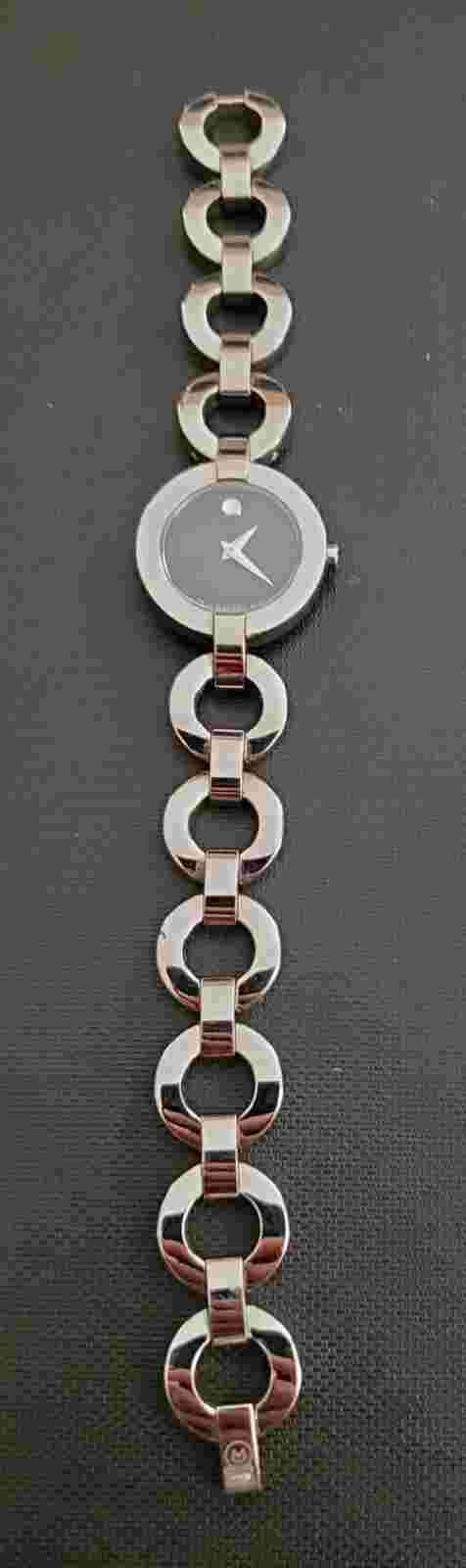 Movado Belamoda Ladies Watch Black Dial Stainless Steel 0606260