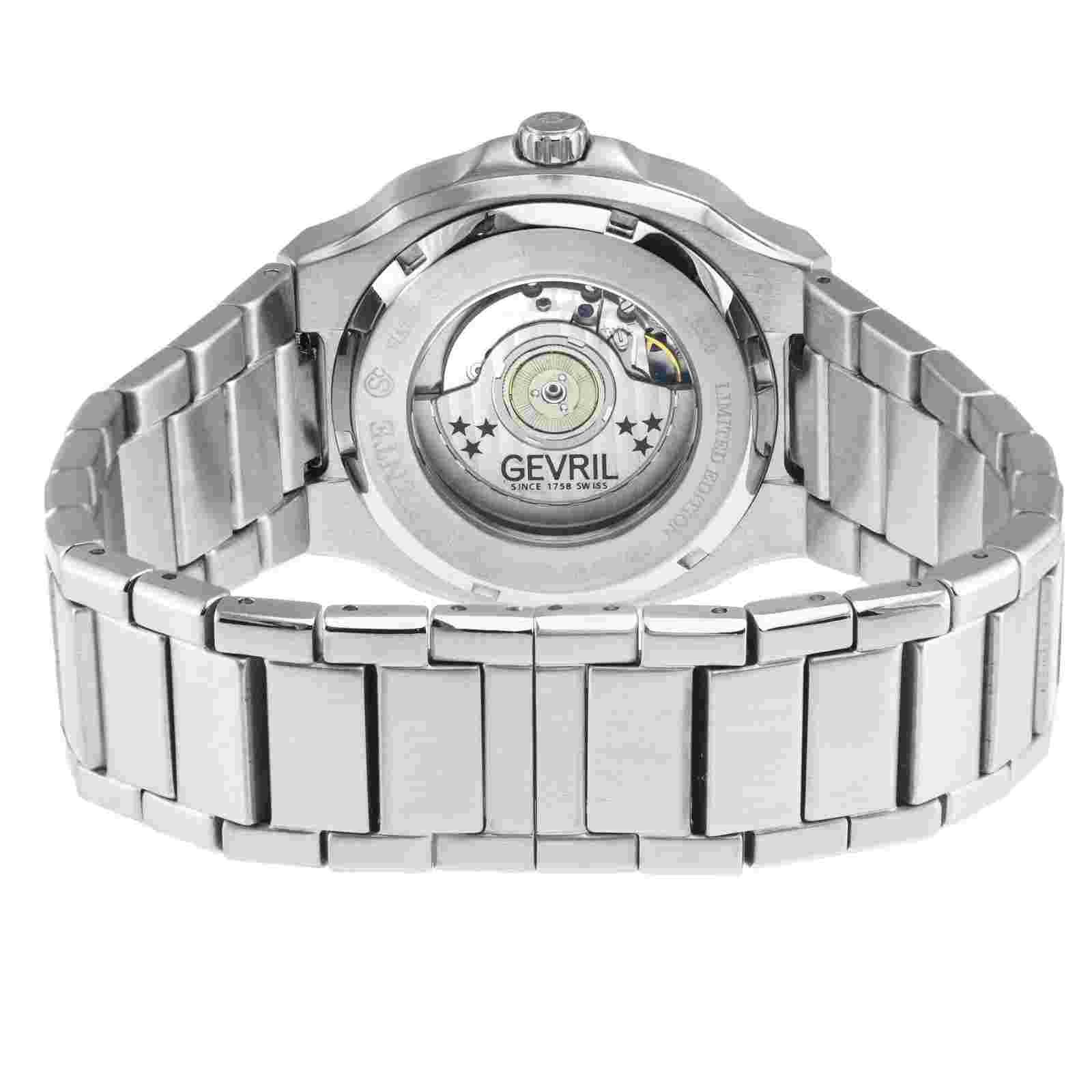 GV2 by Gevril Men's 18300B Potente Swiss Automatic ETA 2895 Date Luminous Watch