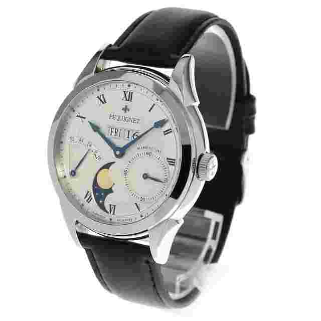Pequignet 9010437 Rue Royale Quatre Fonchon Moon Phase Men's Watch G1031