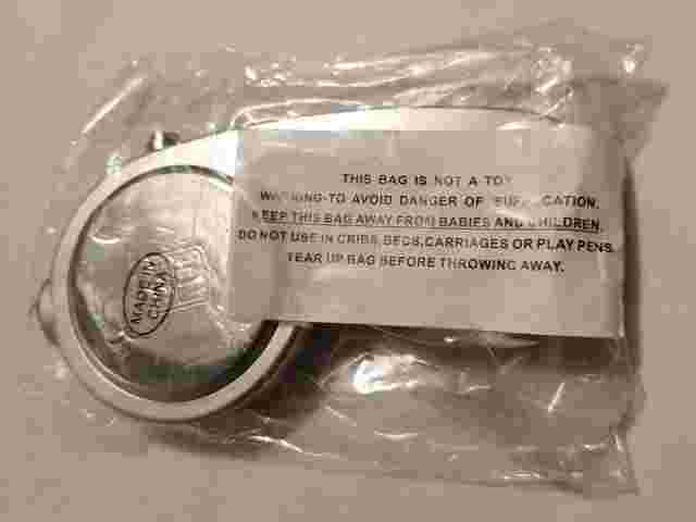 NFL Packers Men's Silver Toned Keychain Clip On Watch Analog New In Box Unused!!
