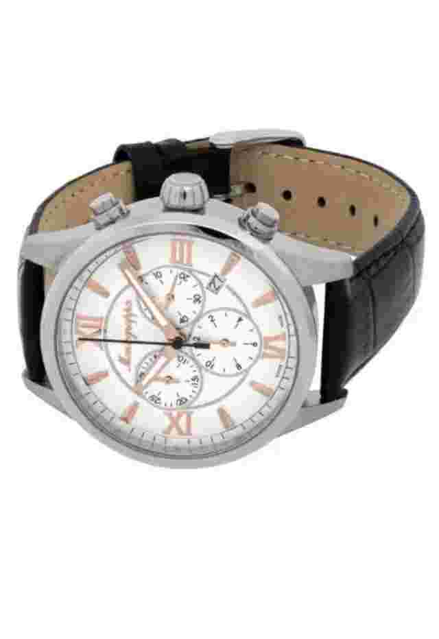 Montegrappa Black Leather Chronograph Watch