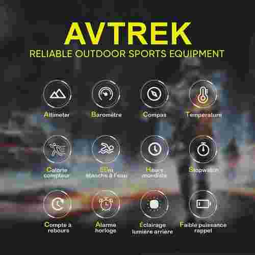 North Edge AVTREK Digital Tactical Hiking Sport Watch Training Military Compass