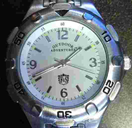 F&S Field and Stream Outdoor Adventures OA112GWBS Stainless Steel Mens Watch
