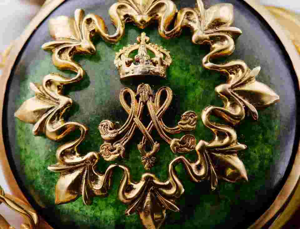 Antique Verge Fusee Ball Shape Carved Nephrite Pocket Watch- Marie Antoinette