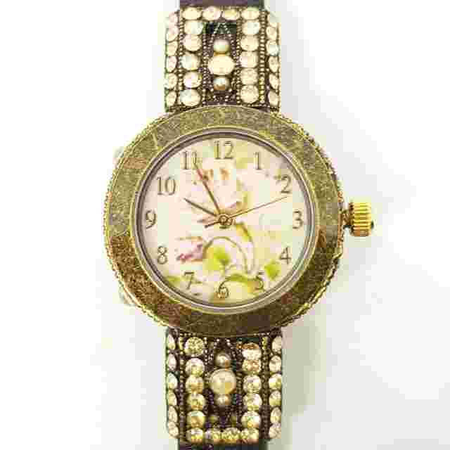Watch Michal Negrin Crystal Elegant Roses Rare Made in Israel