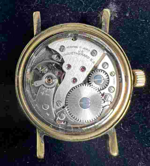 Jaquet Girard Vintage 17 Jewel Manual Winding Gold Men’s Wristwatch ** WORKING**