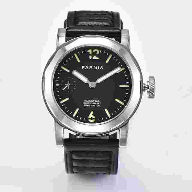 44mm Parnis Hand Winding Sapphire Glass Men Mechanical Watch Lume Master 10BAR