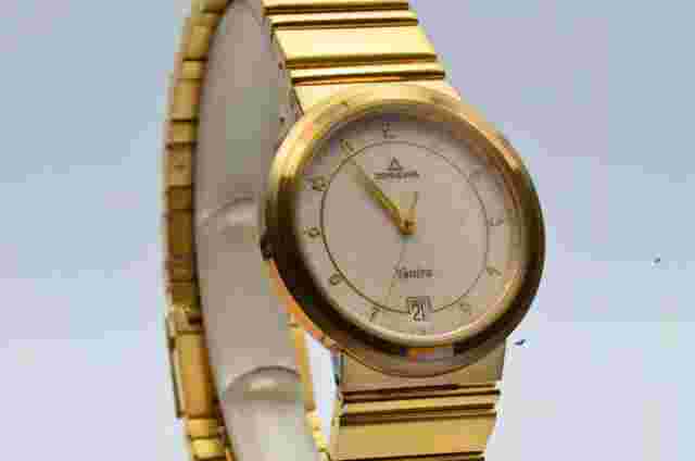 Dugena Men's Watch Yantra Automatic 34mm Vintage Stainless Steel Gold Plated
