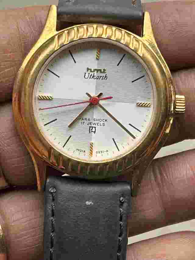 Hmt Utkarsh  17 Jewels White Dial Rare Men’s Vintage Wrist Watch