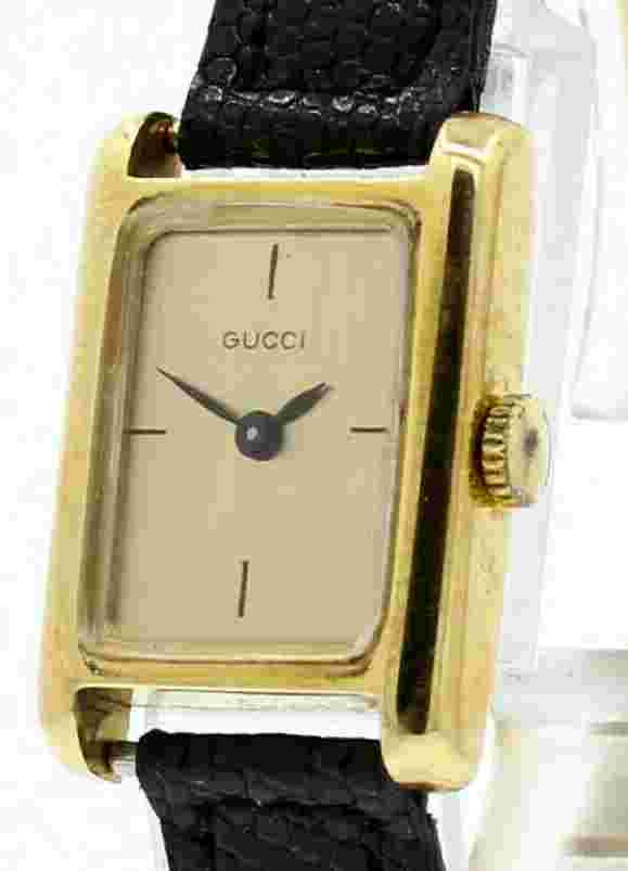 RARE Vintage 1960's GUCCI 18k Yellow Gold w Solid Gold Fancy Buckle Ladies Watch