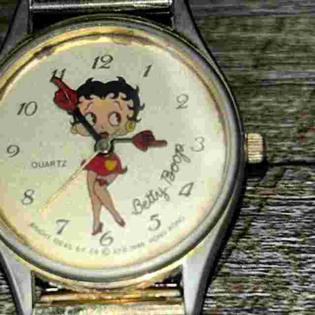 Vintage Betty Boop Bright Ideas 1989 Gold Tone Quartz Watch No Battery Untested