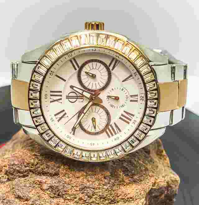 Jennifer Lopez JLO Gemmed/Rose Gold/Stainless/Round Date Function Women' Watch