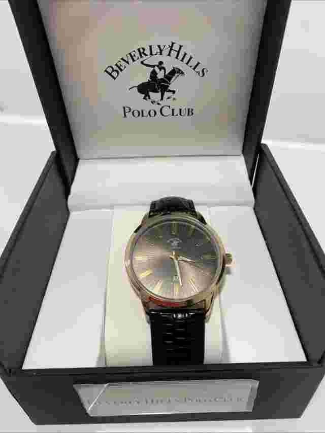 polo watch black and gold