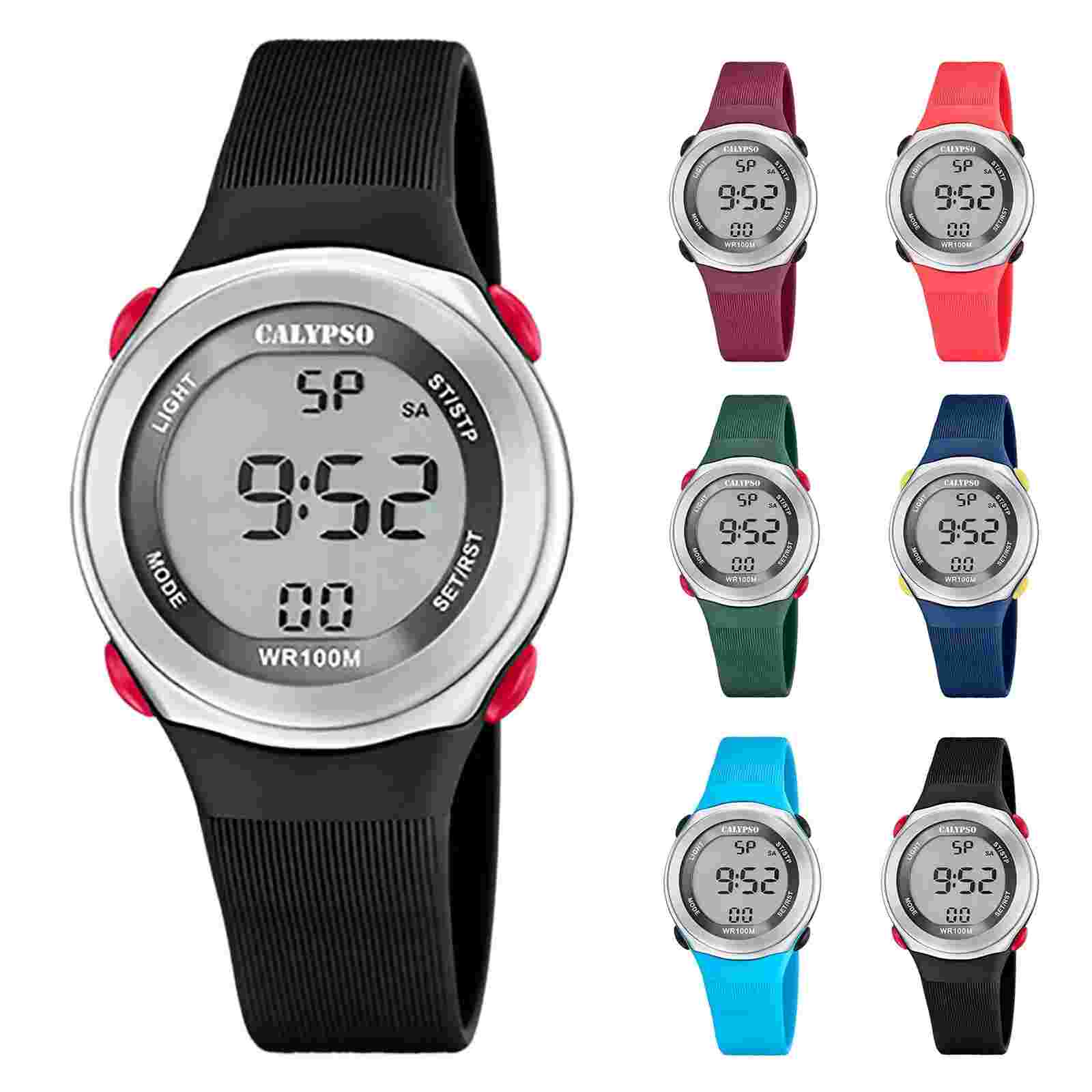 Calypso Boys / Girls Digital Silicone Kids Watch, Chrono, Light, Alarm - K5822