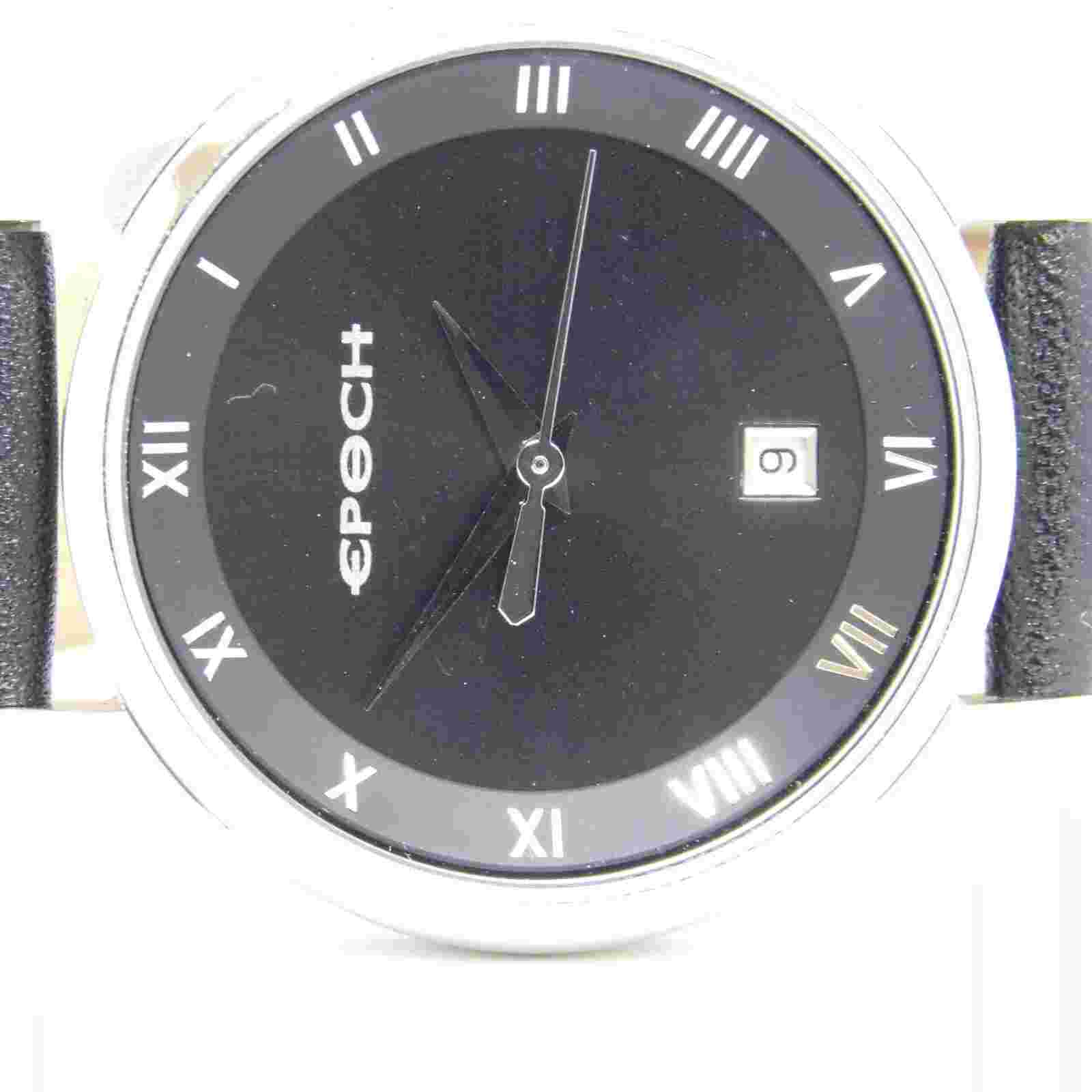 EPOCH Genuine Leather Quartz Analog Women's Watch New Battery