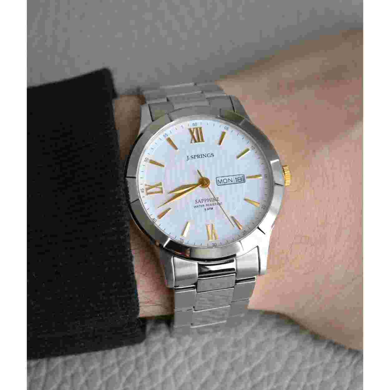 J. Springs by Seiko Instruments Inc. Day Date Mens Watch Sapphire Crystal BBJ014