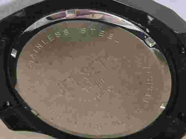 Mens Jet Set Stainless Steel Black Watch, watch has nice weight (New Battery)