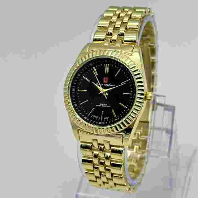 NEW Unisex LUIS CARDINI Gold Tone Classic Dress/Casual Luxury Quartz Watch, 32mm