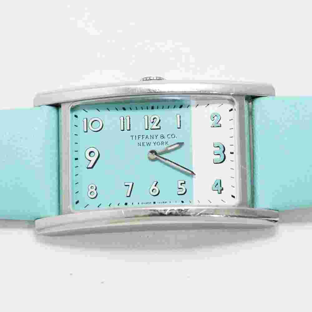 Tiffany & Co. East West Mini Wristwatch Ladies Watch Quartz Leather Belt