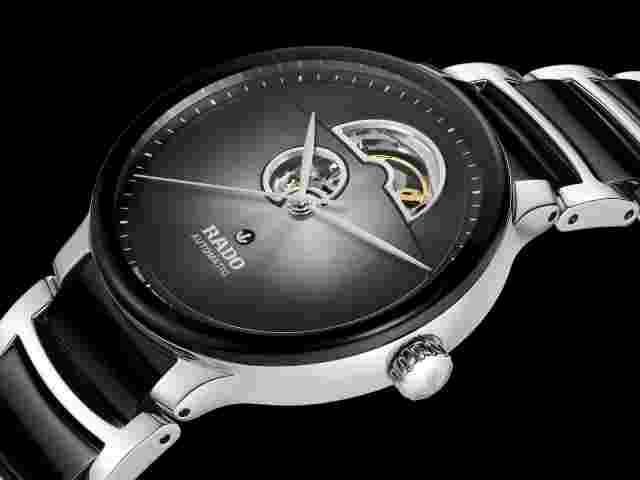 Rado Centrix Automatic Open Heart Stainless Steel Black Dial Men Watch R30012152