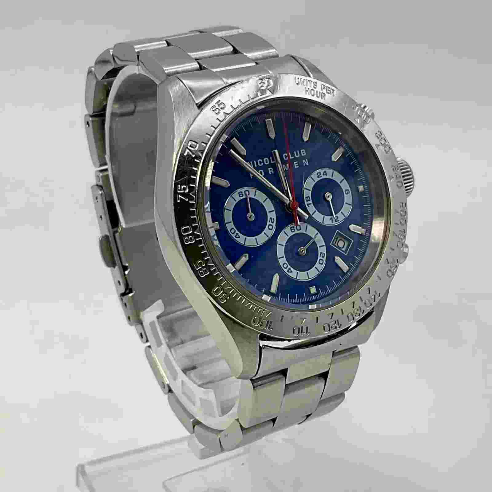 Nicole Chronograph mens Quartz Watches bluedial