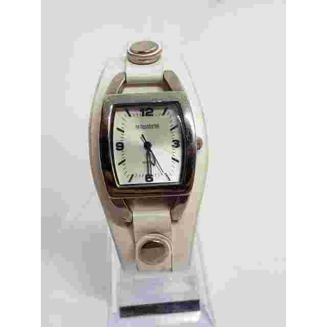 No Boundaries women's watch. Square silver face. Adjustable band. Working watch